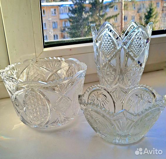 Хрустальные салатники СССР