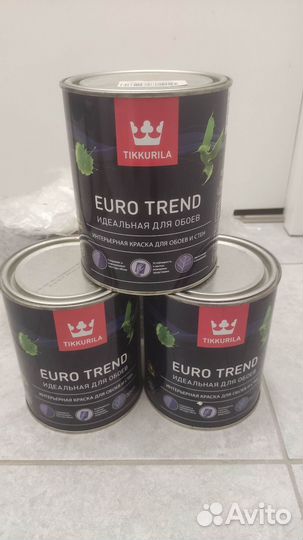 Краска для обоев и стен Tikkurila Euro Trend белая