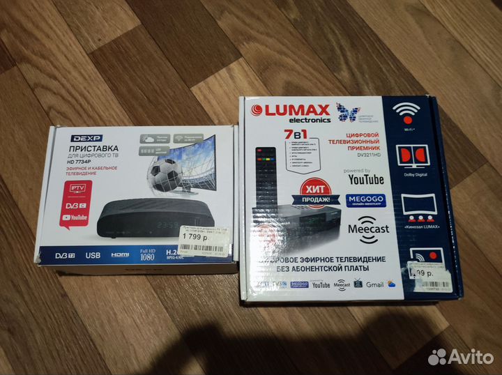 Цифровые тв приставки Lumax и Cadena