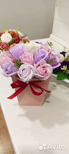 Букет роз из мыла 17 шт