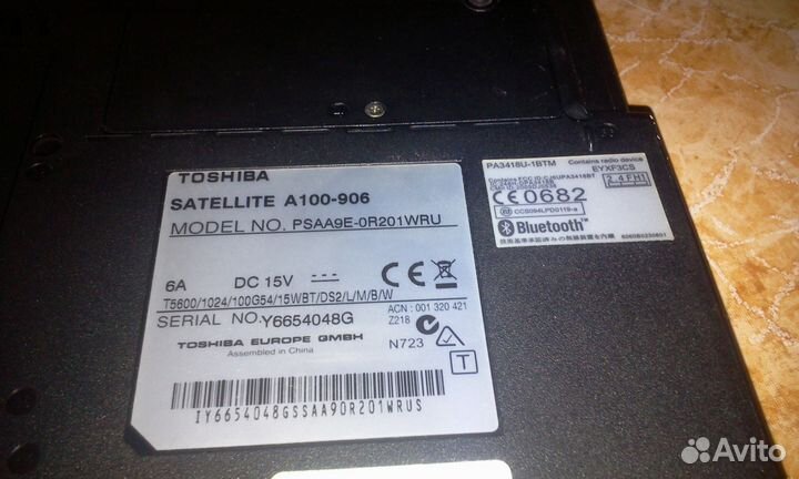 HP Pavilion DV6 DVR-3080ER и Toshiba A100-906
