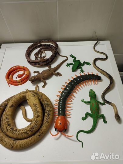 Набор игрушечных рептилий