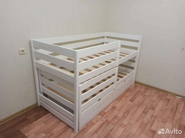 Детская выкатная кровать два яруса