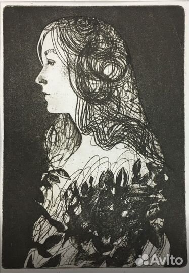 Графика. Офорт «Портрет»