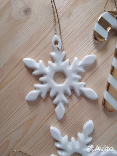 Фарфоровые игрушки на елку h&m home