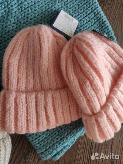 Шапка шарф снуд шерсть новые