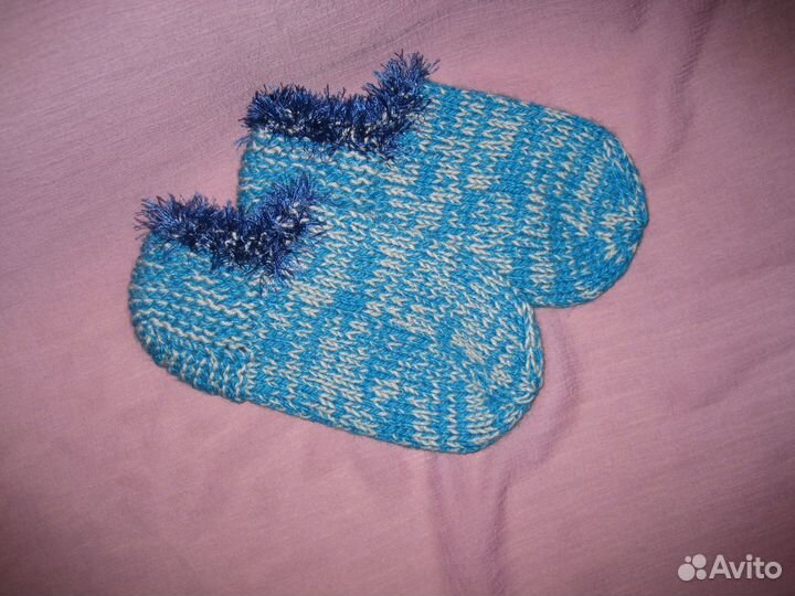 Тапочки носочки вязаные