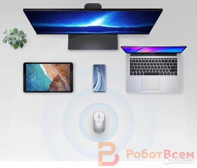 Беспроводная мышь Xiaomi Mi Portable Mouse 2 с дво