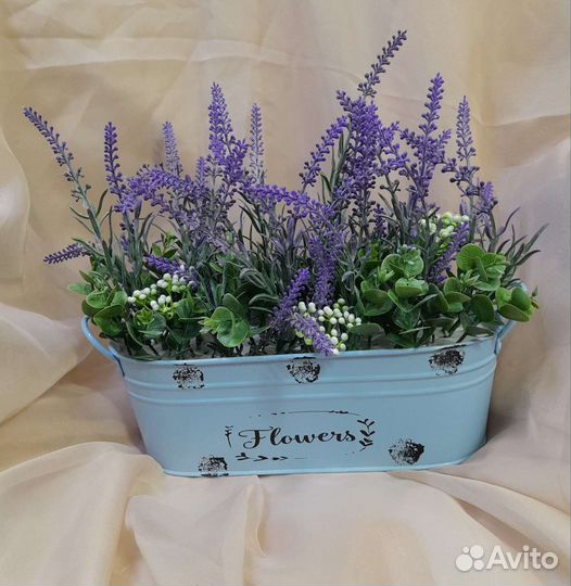 Искусственные цветы лаванда,пионы,крокусы