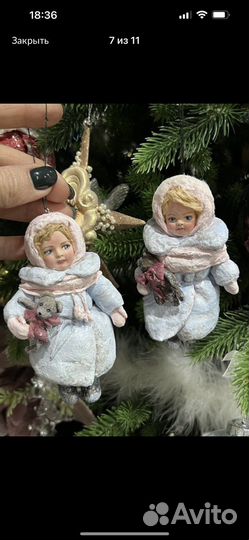 Ватные игрушки на елку