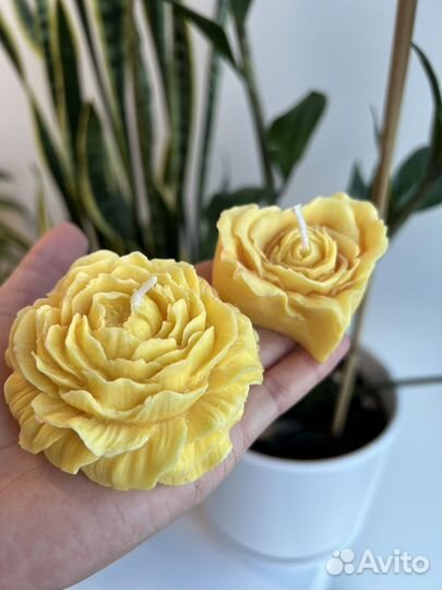 Набор свечей цветы ручной работы