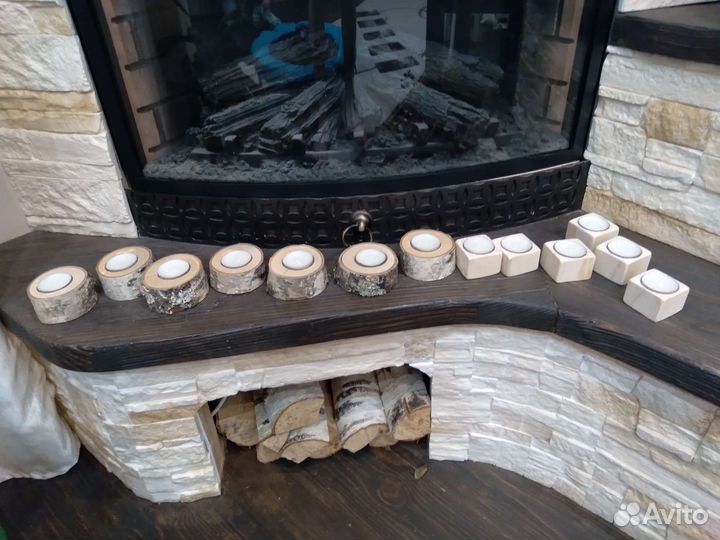 Подсвечники из спилов