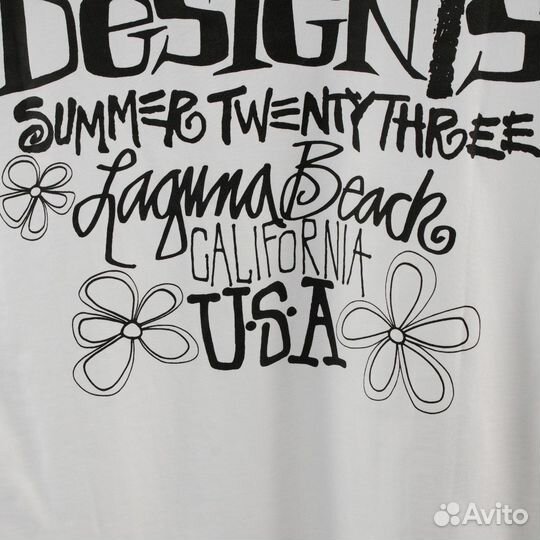 Футболка stussy laguna beach белая