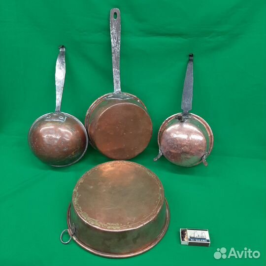 Посуда медная старинная Швеция