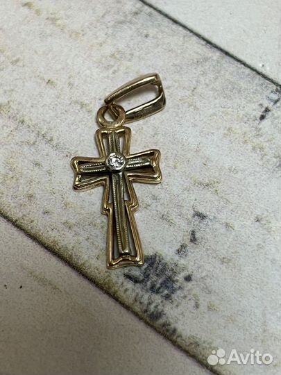 Крест золотой 585