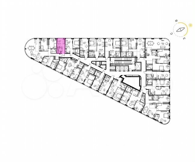 Квартира-студия, 17,9 м², 17/19 эт.