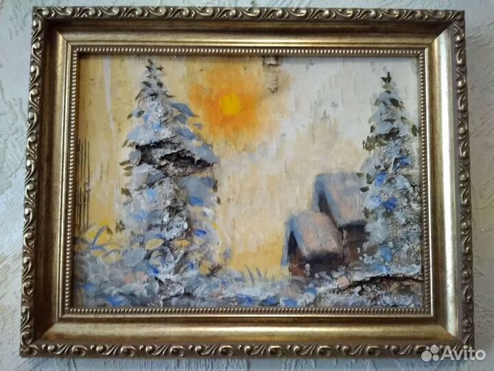 Картина масло береста