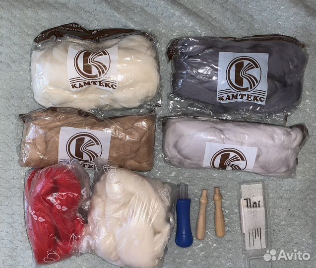 Шерсть для валяния камтекс полутонкая 50г