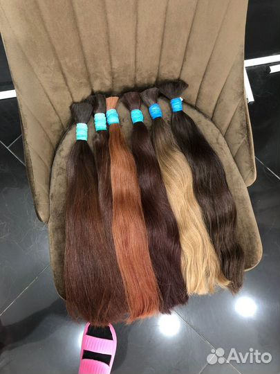 Русые волосы натуральные 60 см