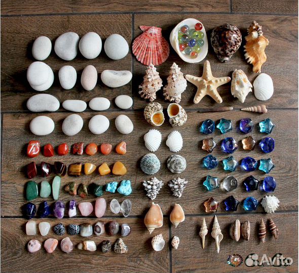 Сенсорный бокс GuGa в дерев.ящике (натур. самоцвет