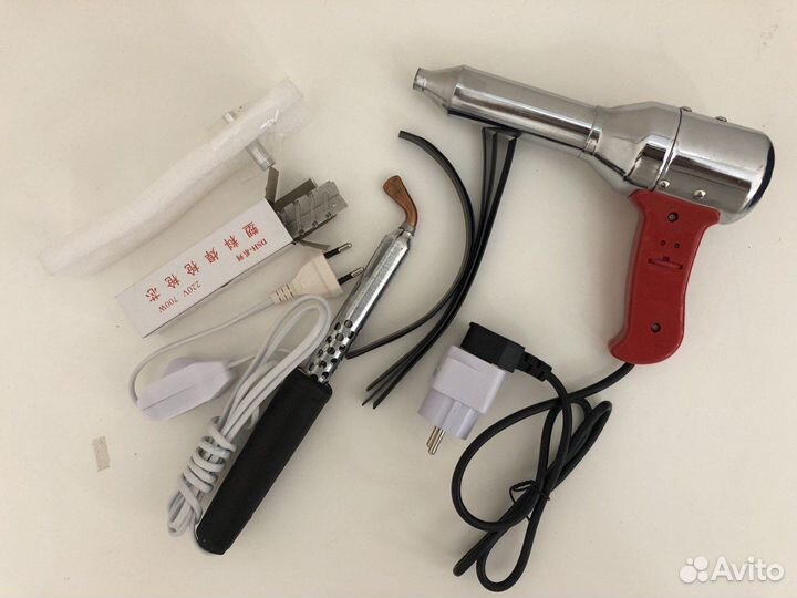 Набор для сварки бампера: паяльник,фен, промонабор