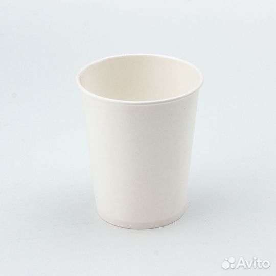 Стакан картонный 250мл 1-сл. белый d80мм