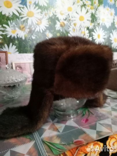 Норковая шапка мужская ушанка