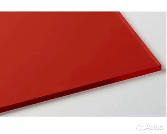 Монолитный поликарбонат 3 мм. красный