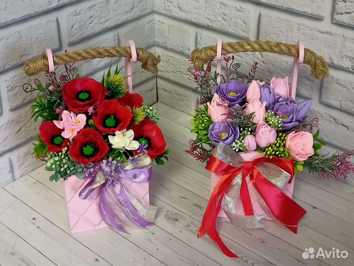 Букет цветов из мыла