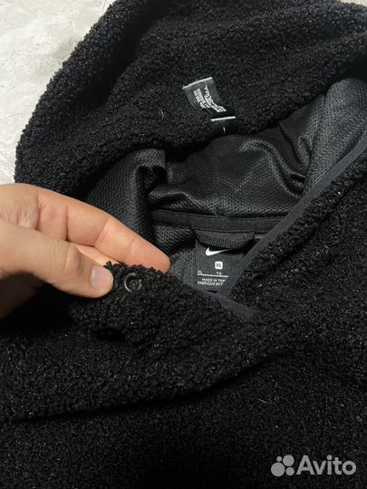 Nike fleece sherpa nylon hoodie