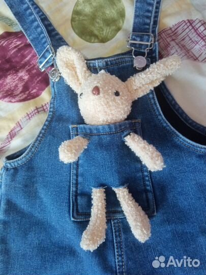 Джинсовый комбинезон 86-92