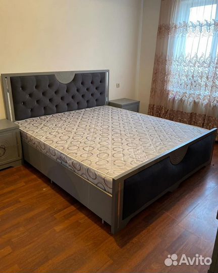 Спальный гарнитур Бодрум серый с 6-и дв. шкафом