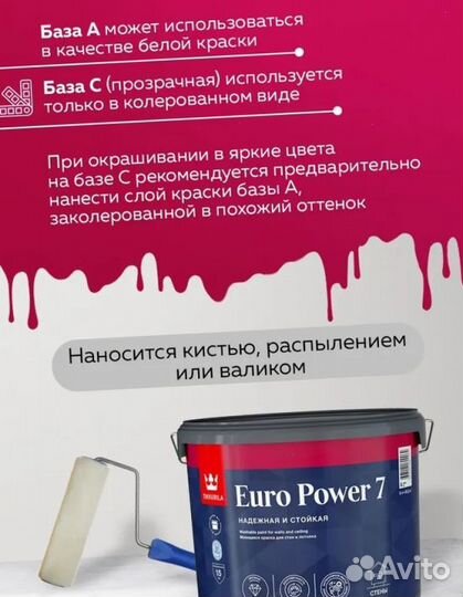 Краска Моющаяся Tikkurila бесцветная