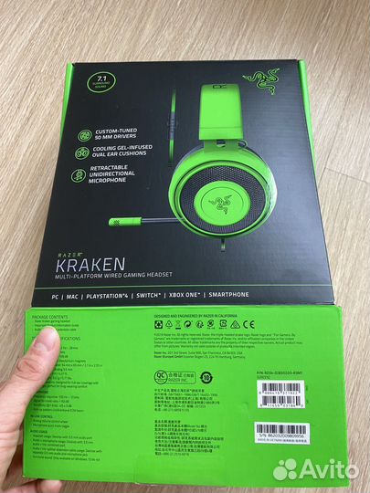 Наушники проводные razer kraken 7.1