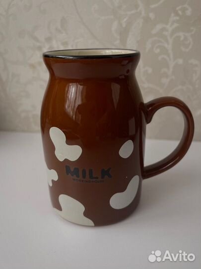 Керамическая чашка для молока новая