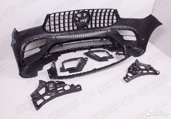 Бампер передний хром Mercedes GLE Coupe 167