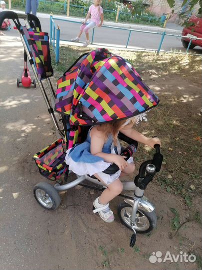 Велосипед коляска с ручкой