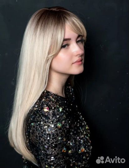 Парик блонд длинный