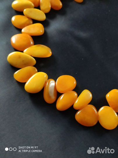 Бусы новые из натурального янтаря времён СССР