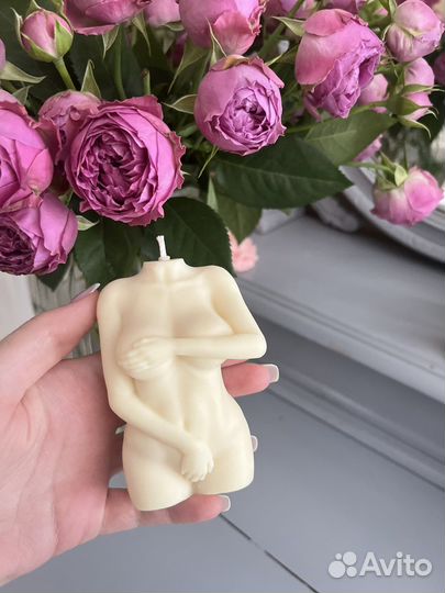 Свеча девушка из натурального воска 