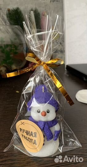 Новогодние ароматические свечи ручной работы