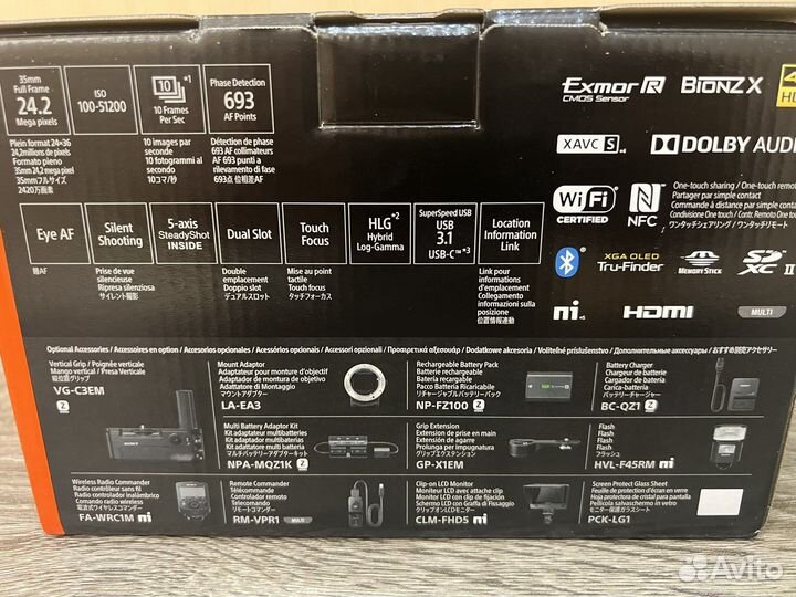 Sony alpha ilce 7M3 A7 M3 Русс меню