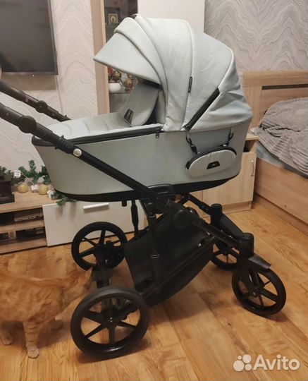 Коляска adamex 3 в 1 зелёная