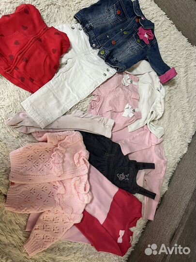 Пакет вещей для девочки6-18 мес