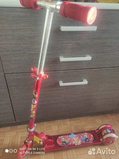 Самокат детский трехколесный бу плюс защита