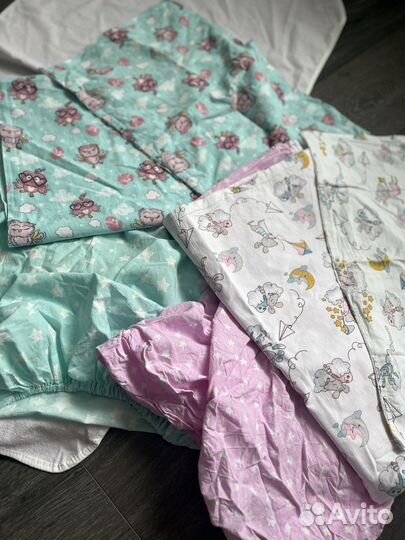 Постельное белье в детскую кроватку новое