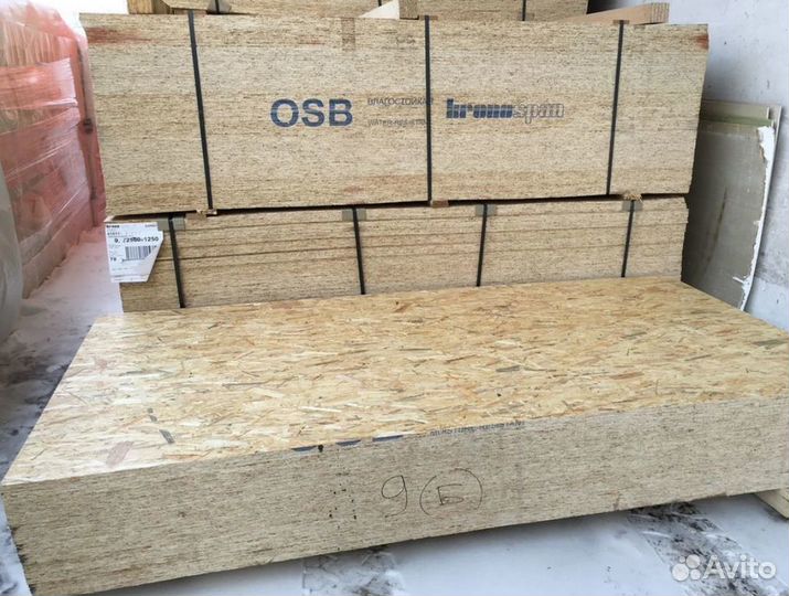 OSB-3, осп, осб, 1250х2500х12мм