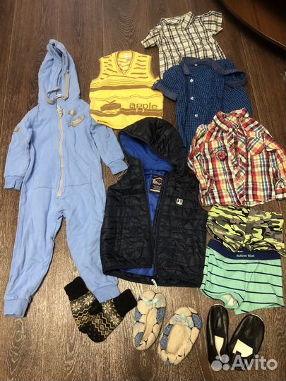 Большой пакет вещей на мальчика 98