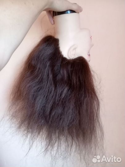 Голова-манекен для парикмахером нат. волос 40см