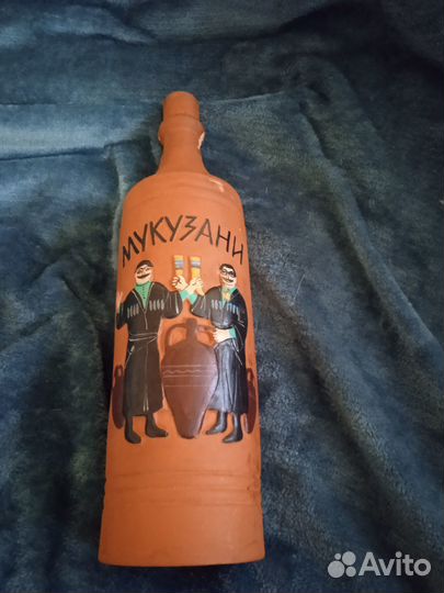 Бутылка глиняная и стеклянная